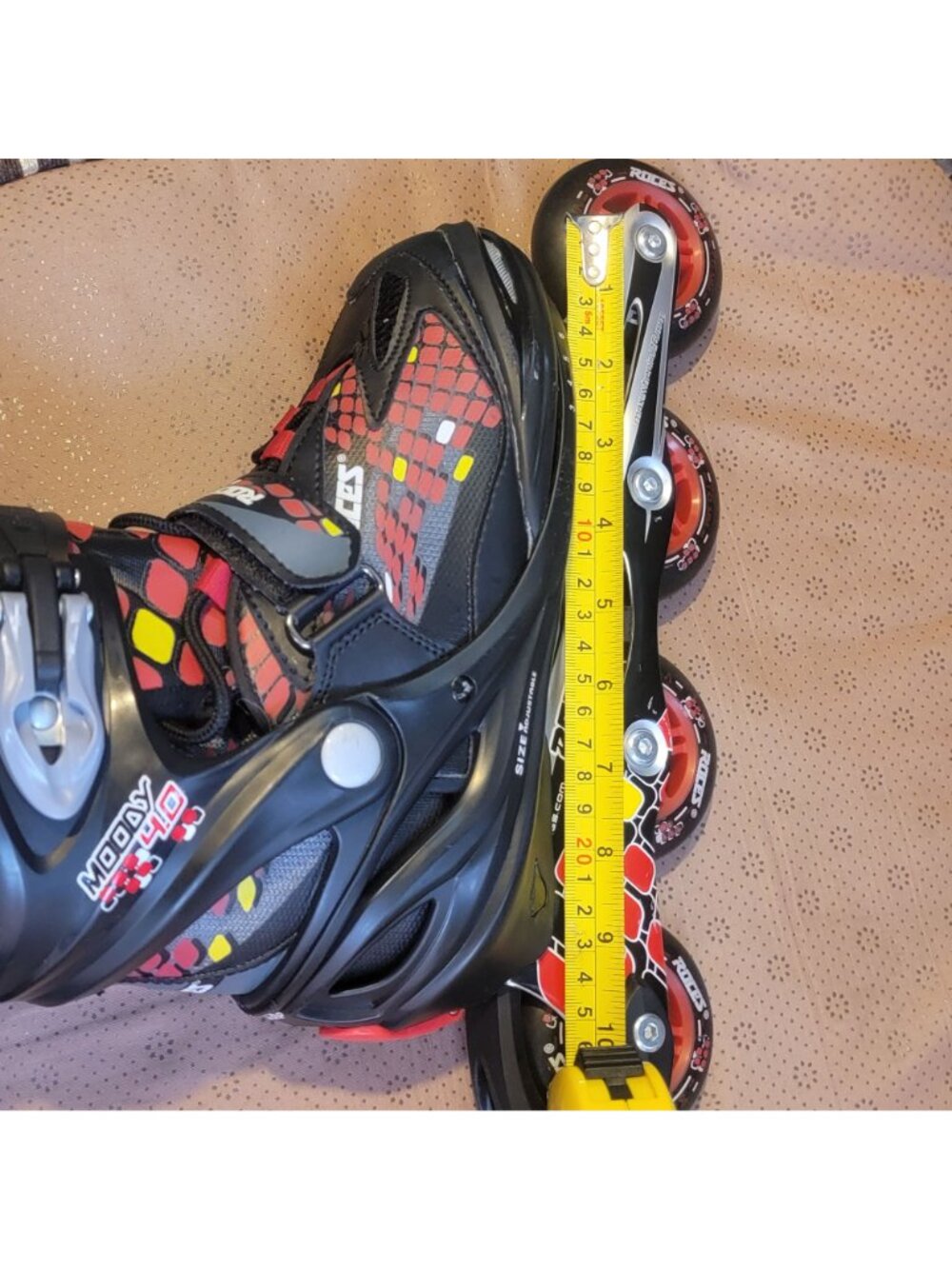 Roces Kid's 4-7 LAB Fitness Inline Skates Blades Black Red MP 230-255 adjustable - Picture 11 of 12